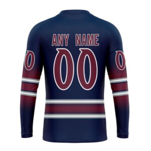 Personalized NHL Colorado Avalanche Crewneck Sweatshirt New Gradient Series Concept 2