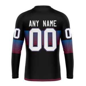 Personalized NHL Colorado Avalanche Crewneck Sweatshirt Special Black And Gradient Design 2