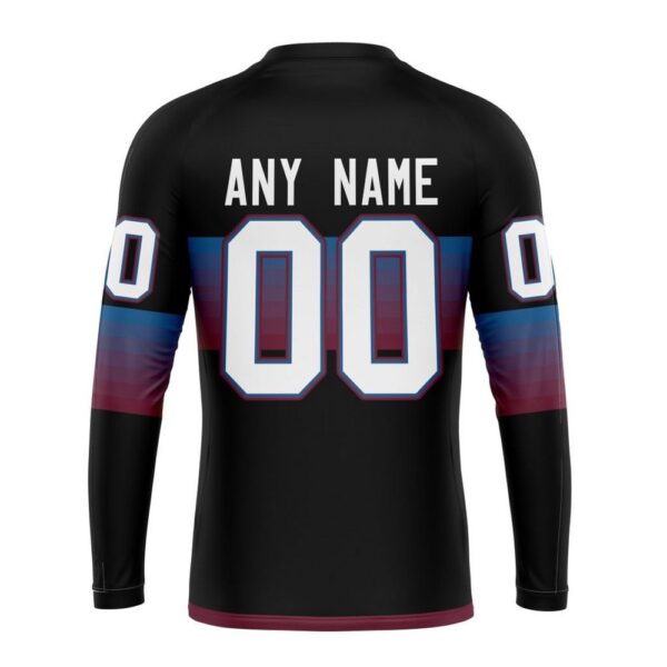 Personalized NHL Colorado Avalanche Crewneck Sweatshirt Special Black And Gradient Design