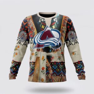 Personalized NHL Colorado Avalanche Crewneck Sweatshirt Specialized Special Native Costume Design Sweatshirt 1