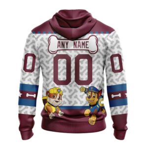 Personalized NHL Colorado Avalanche Hoodie Special PawPatrol Design Hoodie 2