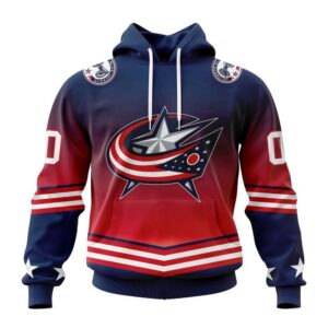 Personalized NHL Columbus Blue Jackets All Over Print Hoodie New Gradient Series Concept Hoodie 1