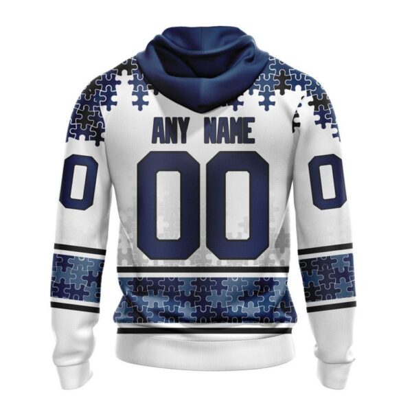 Personalized NHL Columbus Blue Jackets All Over Print Hoodie Special Autism Awareness Design With Home Jersey Style Hoodie