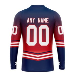 Personalized NHL Columbus Blue Jackets Crewneck Sweatshirt New Gradient Series Concept 2