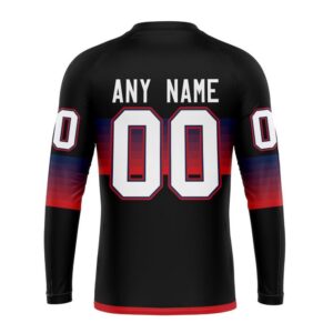 Personalized NHL Columbus Blue Jackets Crewneck Sweatshirt Special Black And Gradient Design 2