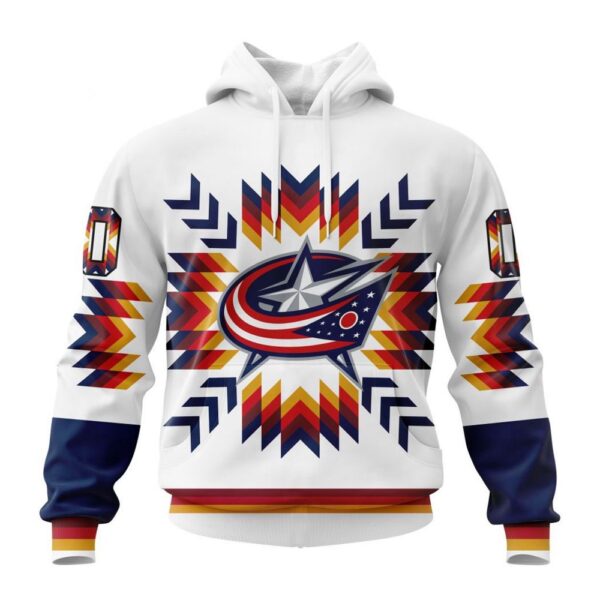 Personalized NHL Columbus Blue Jackets Hoodie Special Design With Native Pattern Hoodie