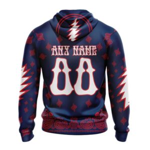 Personalized NHL Columbus Blue Jackets Hoodie Special Grateful Dead Design Hoodie 2