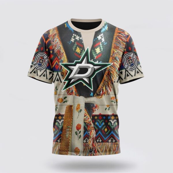 Personalized NHL Dallas Stars 3D T Shirt Special Native Costume Design T Shirt