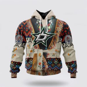 Personalized NHL Dallas Stars All Over Print Hoodie Special Native Costume Design Hoodie 1