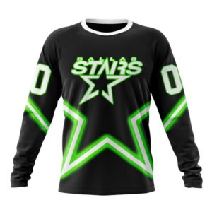 Personalized NHL Dallas Stars Crewneck Sweatshirt New Gradient Series Concept 1