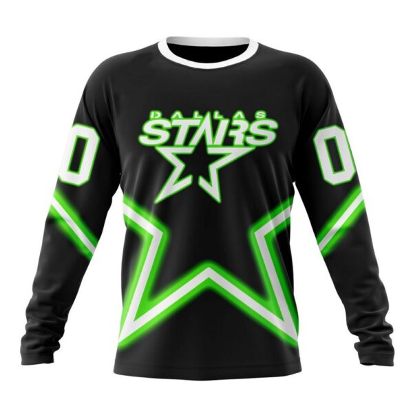 Personalized NHL Dallas Stars Crewneck Sweatshirt New Gradient Series Concept