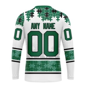 Personalized NHL Dallas Stars Crewneck Sweatshirt Special Autism Awareness Design With Home Jersey Style 2