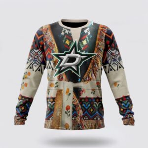 Personalized NHL Dallas Stars Crewneck Sweatshirt Specialized Special Native Costume Design Sweatshirt 1