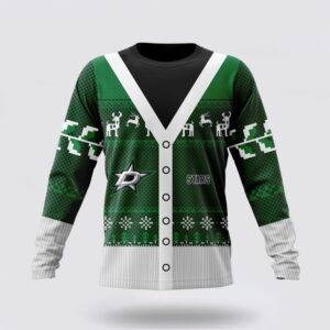 Personalized NHL Dallas Stars Crewneck Sweatshirt Specialized Unisex Sweater For Chrismas Season Sweatshirt 1