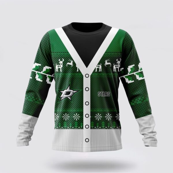 Personalized NHL Dallas Stars Crewneck Sweatshirt Specialized Unisex Sweater For Chrismas Season Sweatshirt