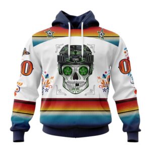 Personalized NHL Dallas Stars Hoodie Special Design For Dia De Los Muertos Hoodie 1