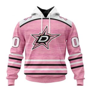 Personalized NHL Dallas Stars Hoodie Special Pink Fight Breast Cancer Design Hoodie 1