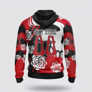 Personalized NHL Detroit Red Wings All Over Print Hoodie Special Grateful Dead Gathering Flowers Design Hoodie 2