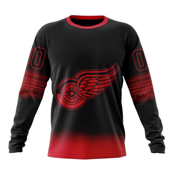 Personalized NHL Detroit Red Wings Crewneck Sweatshirt New Gradient Series Concept