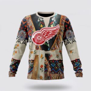 Personalized NHL Detroit Red Wings Crewneck Sweatshirt Specialized Special Native Costume Design Sweatshirt 1