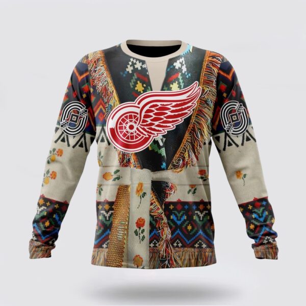 Personalized NHL Detroit Red Wings Crewneck Sweatshirt Specialized Special Native Costume Design Sweatshirt