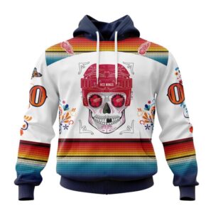 Personalized NHL Detroit Red Wings Hoodie Special Design For Dia De Los Muertos Hoodie 1