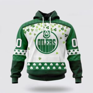 Personalized NHL Edmonton Oilers All Over Print Hoodie Special Design For St Patrick Day Hoodie 1