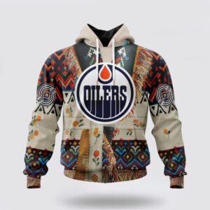 Personalized NHL Edmonton Oilers All Over Print Hoodie Special Native Costume Design Hoodie 1