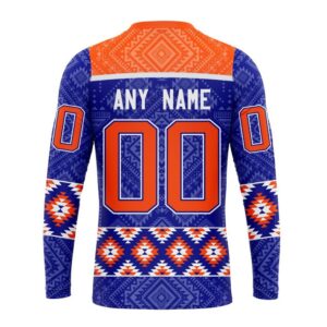 Personalized NHL Edmonton Oilers Crewneck Sweatshirt Special Design With Native Pattern Sweatshirt 2