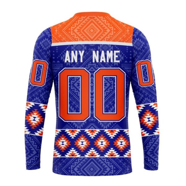 Personalized NHL Edmonton Oilers Crewneck Sweatshirt Special Design With Native Pattern Sweatshirt