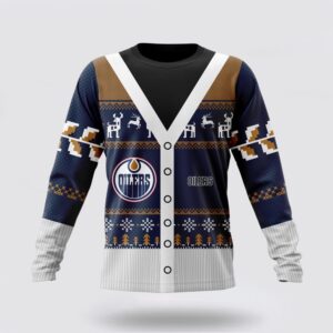 Personalized NHL Edmonton Oilers Crewneck Sweatshirt Specialized Unisex Sweater For Chrismas Season Sweatshirt 1