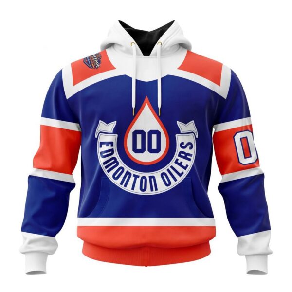 Personalized NHL Edmonton Oilers Hoodie Blue 2024 Heritage Classic Hoodie