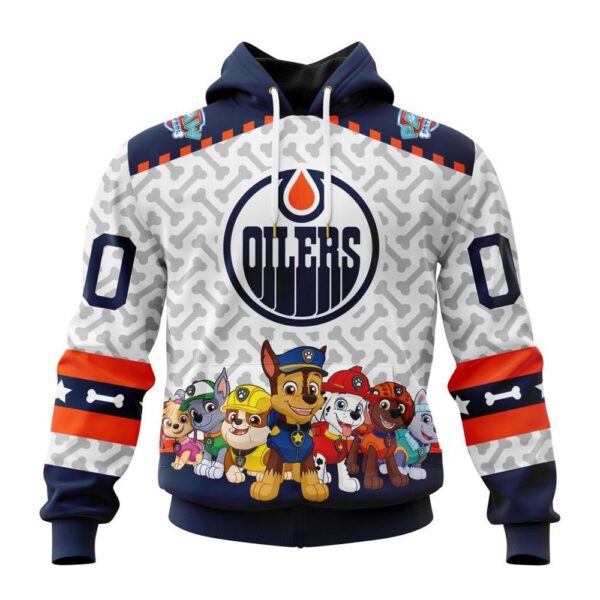 Personalized NHL Edmonton Oilers Hoodie Special PawPatrol Design Hoodie