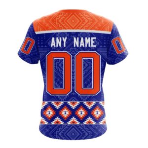 Personalized NHL Edmonton Oilers Special Design With Native Pattern ST2303 T Shirt 2