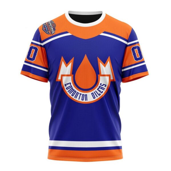 Personalized NHL Edmonton Oilers T-Shirt 2024 Heritage Classic Concept T-Shirt