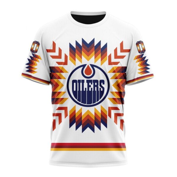 Personalized NHL Edmonton Oilers T-Shirt Special Design With Native Pattern T-Shirt