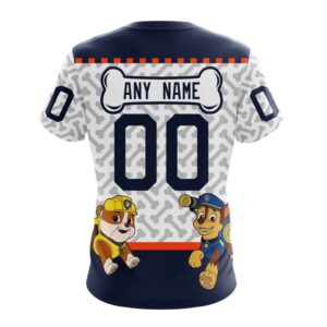 Personalized NHL Edmonton Oilers T Shirt Special PawPatrol Design T Shirt 2