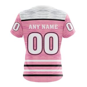 Personalized NHL Edmonton Oilers T Shirt Special Pink Fight Breast Cancer Design T Shirt 2