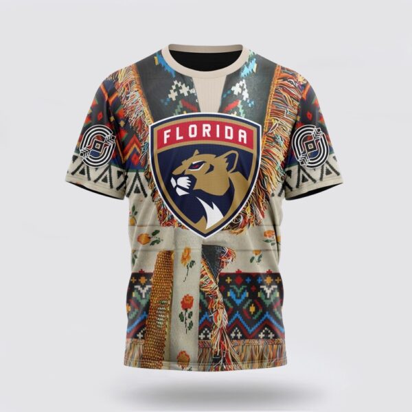 Personalized NHL Florida Panthers 3D T Shirt Special Native Costume Design T Shirt