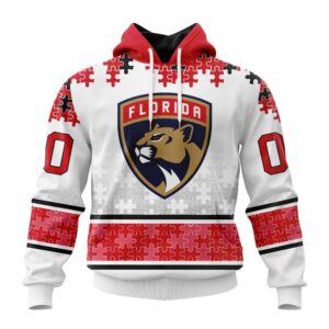 Personalized NHL Florida Panthers All Over Print Hoodie Special Autism Awareness Design With Home Jersey Style Hoodie 1