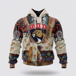 Personalized NHL Florida Panthers All Over Print Hoodie Special Native Costume Design Hoodie 1