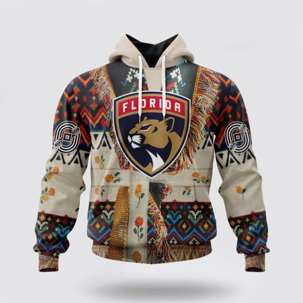 Personalized NHL Florida Panthers All Over Print Hoodie Special Native Costume Design Hoodie