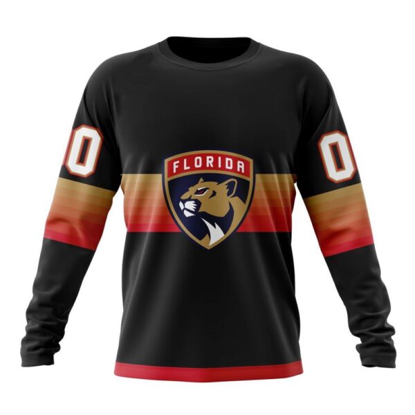 Personalized NHL Florida Panthers Crewneck Sweatshirt Special Black And Gradient Design
