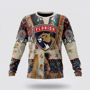 Personalized NHL Florida Panthers Crewneck Sweatshirt Specialized Special Native Costume Design Sweatshirt 1