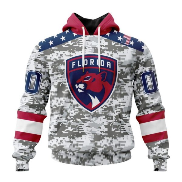 Personalized NHL Florida Panthers Hoodie Special Camo Design For Veterans Day Hoodie