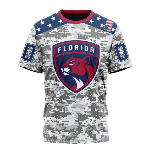 Personalized NHL Florida Panthers T-Shirt Special Camo Design For Veterans Day T-Shirt