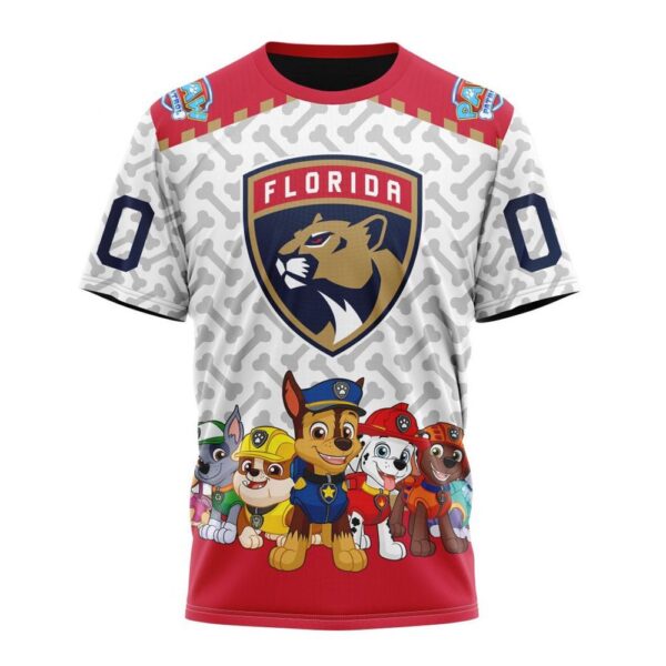 Personalized NHL Florida Panthers T-Shirt Special PawPatrol Design T-Shirt