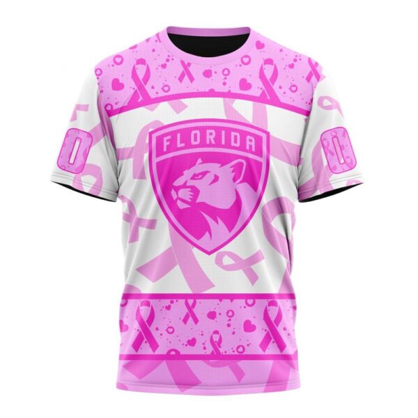 Personalized NHL Florida Panthers T-Shirt Special Pink October Breast Cancer Awareness Month T-Shirt