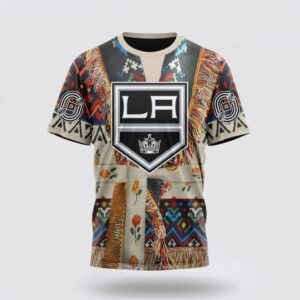 Personalized NHL Los Angeles Kings 3D T Shirt Special Native Costume Design T Shirt 1