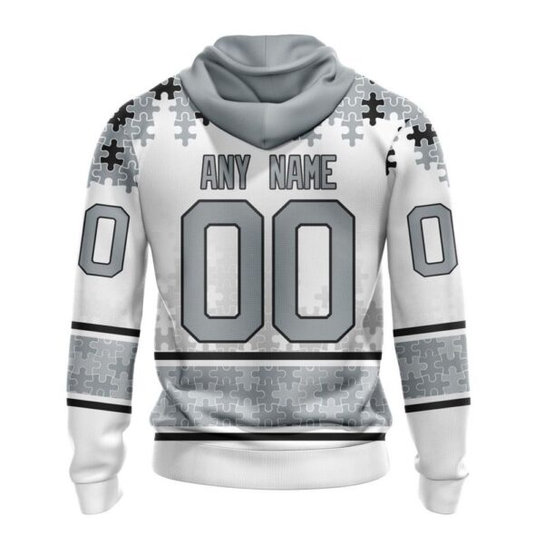 Personalized NHL Los Angeles Kings All Over Print Hoodie Special Autism Awareness Design With Home Jersey Style Hoodie